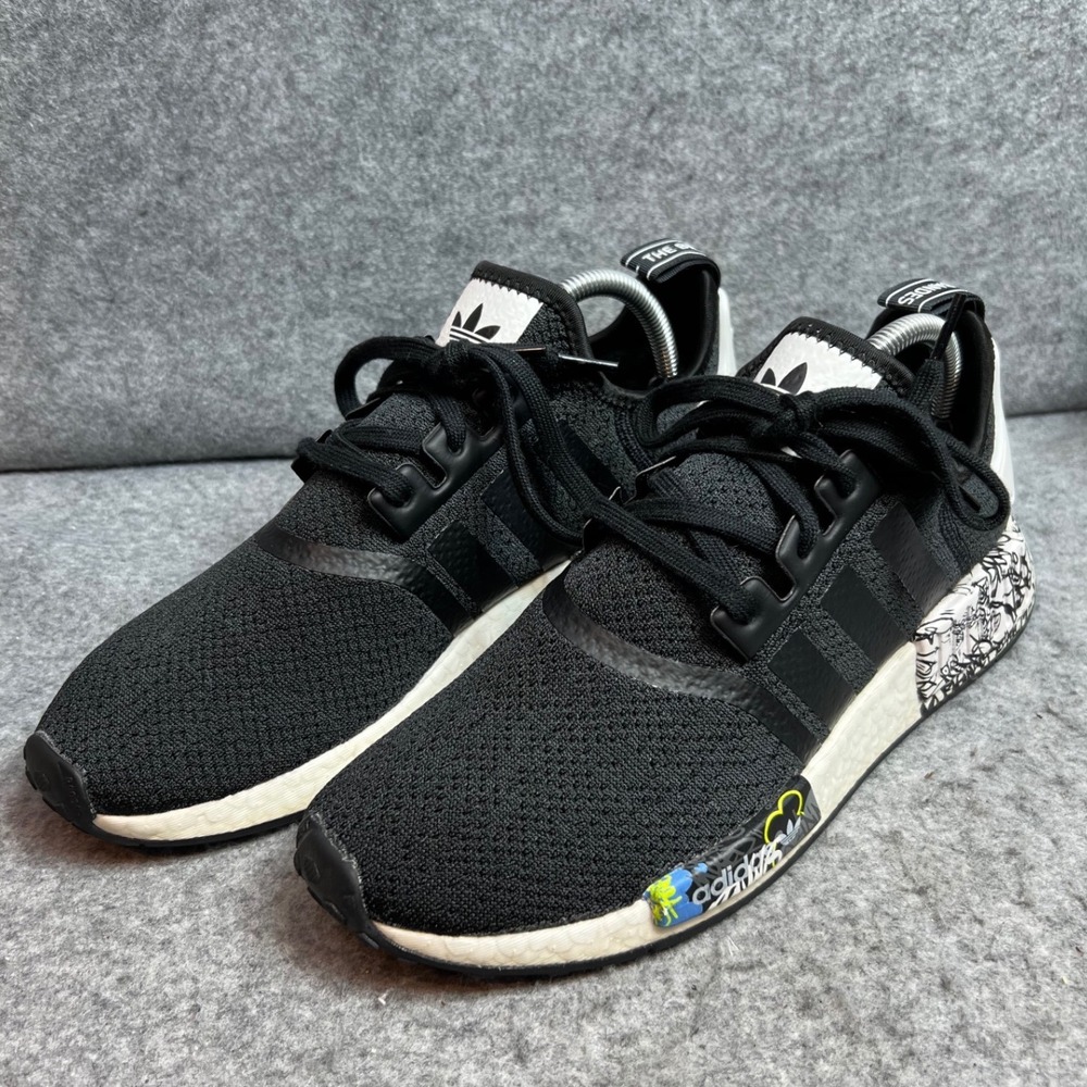 Adidas Boost NMD R1 V2 Graffiti Core Black White Mens Sneakers GZ7103 Size 10